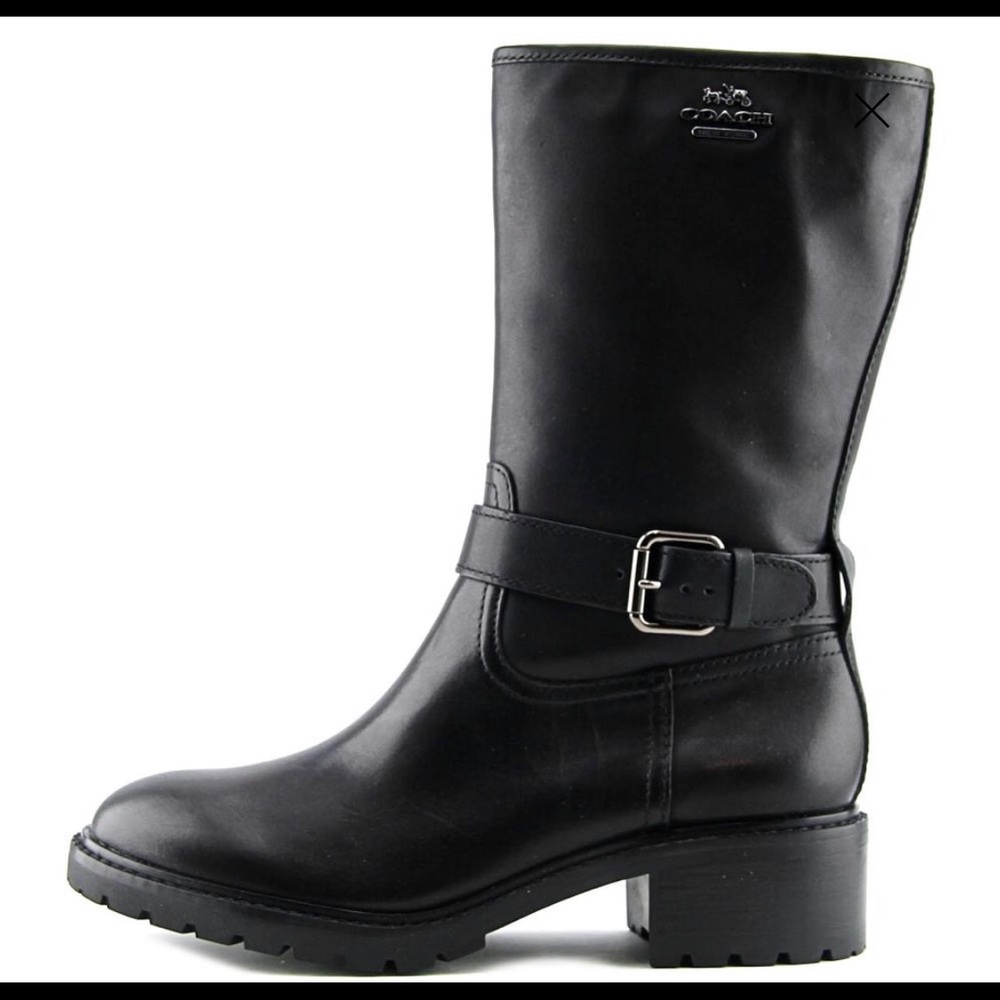 Coach Genie Black Leather Boots size 7.5